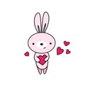Animal collection cute baby character illustration print rabbit