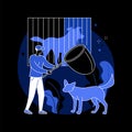 Animal control service abstract concept vector illustration.