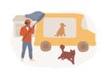 Animal control service isolated concept vector illustration.