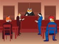 Animal courtroom Royalty Free Stock Photo