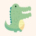 Animal crocodile flat icon elements, eps10