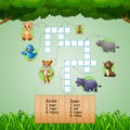 Animal crossword puzzles for kids games