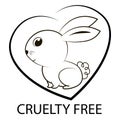 Animal cruelty free icon design.