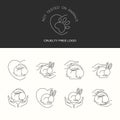 Animal cruelty free logo. Not tested on animals symbol set