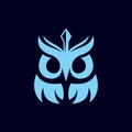 Animal cute owl arrow modern logo