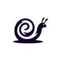 Animal cute snail spiral modern creative logo