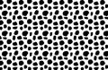 Animal Dalmatian pattern. Abstract black and white background.