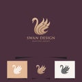 Animal Design of Amazing Illustration Vector Swan Logo Design Concept Inspiration