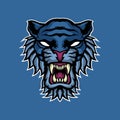 Blue tiger mascot