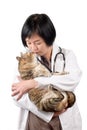 Animal doctor kiss cat