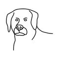 Animal dog icon design. Vector, clip art, illustration, line icon design style Royalty Free Stock Photo