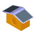 Animal doghouse icon isometric vector. Dog kennel