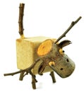 Wooden animal doll