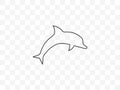 Animal, dolphin icon. Vector illustration, flat design