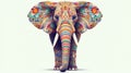 Animal elephant mammal nature wild patterns decoration multi color