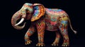 Animal elephant mammal nature wild patterns decoration multi color