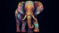 Animal elephant mammal nature wild patterns decoration multi color