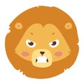 Animal emotion avatar vector icon