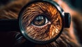 Animal eye staring, extreme close up, selective focus generated by AI