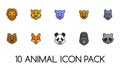 Animal Face Icons Logos Pack