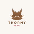 Animal face thorny devil logo design Royalty Free Stock Photo