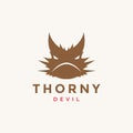 Animal face thorny devil logo design