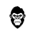 Monkey Logo of Ape clip art