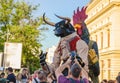 Animal fairytale performing at Bucharest international street theater festival 2023, Romania Royalty Free Stock Photo