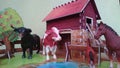 Animal farm diorama display Royalty Free Stock Photo