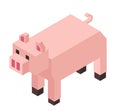 Animal from farm, figure or model of pig vector
