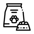 Animal Feed Icon Vector Outline Illustration