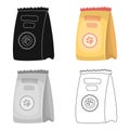 Animal feed package.Pet shop single icon in black style vector symbol stock illustration web.