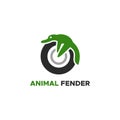 Animal fender logo vector design