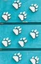 Animal footprint sign