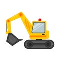 Vector illustration of a excavator