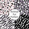 Animal fur seamless pattern. Leopard, tiger, irbis abstract skin wallpapers