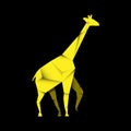 Animal giraffee origami style Royalty Free Stock Photo