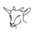 Animal goat icon design. Vector, clip art, illustration, line icon design style