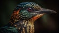 Animal head with vibrant colors, close up of a starling generated by AI