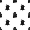 Animal hide icon in black style isolated on white. Stone age pattern. Royalty Free Stock Photo