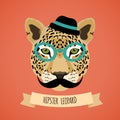 Animal hipster portrait Royalty Free Stock Photo
