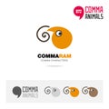 Ram animal concept icon set and modern brand identity logo template and app symbol based on comma sign