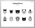 Animal icons Solid pack