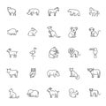 Animal icons. Zoo icons Royalty Free Stock Photo