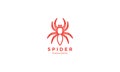 Animal insect  spider line orange   logo vector icon illustration design Royalty Free Stock Photo