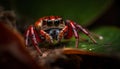 Animal leg, arachnid, spider forest leaf generated by AI Royalty Free Stock Photo