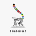 Animal Lemur Icon Design