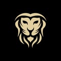 Animal lion head beast modern creative logo Royalty Free Stock Photo