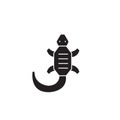 Lizard black vector concept icon. Lizard flat illustration, sign Royalty Free Stock Photo