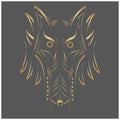 Animal logo brand wild beast vector art illustration Royalty Free Stock Photo